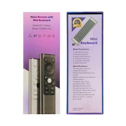 Universal Voice Remote With Mini Keyboard