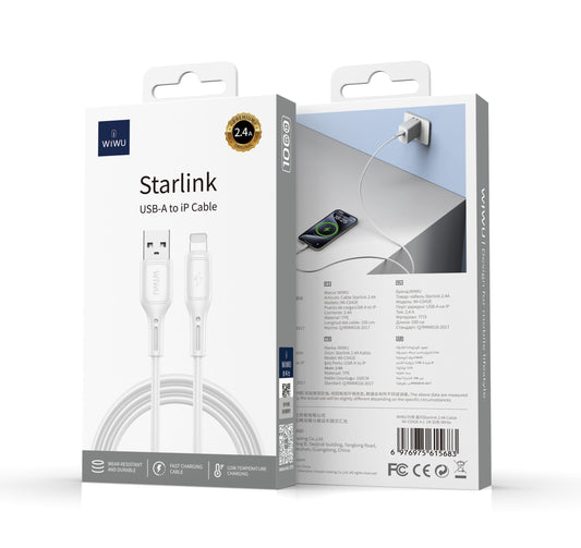 WiWU WI-C042E Starlink USB to Lightning Cable – 1 Meter