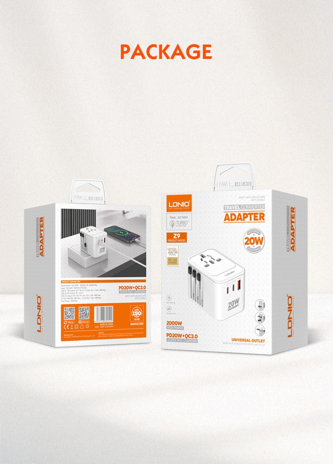 LDNIO UNIVERSAL CHARGER Z9 20W