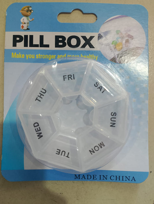 Pill Box, 7 Compartments