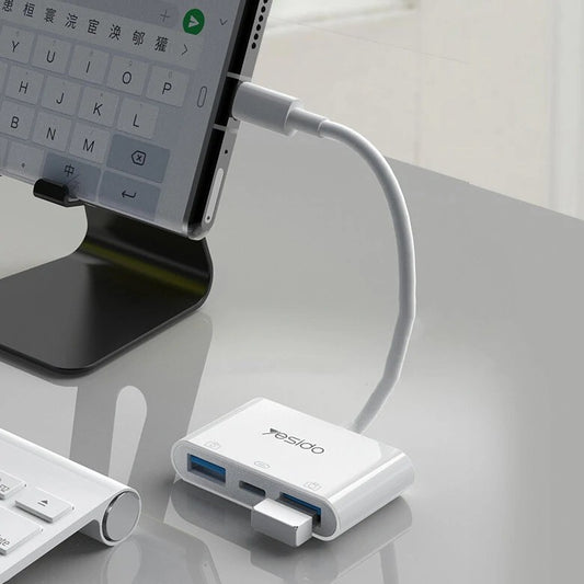 Yesido GS17 OTG Adapter Type-C To USB 3.0 & PD Quick Charge