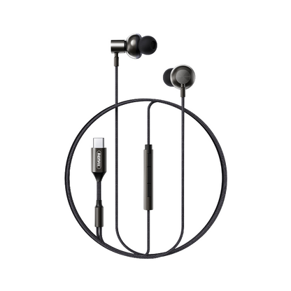 Remax RM-730A Type-C Metal Braided Wired Earphone