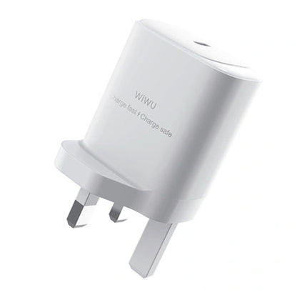 WiWU WI‑G008 30W Essen GaN 3‑Pin Fast Charger, White