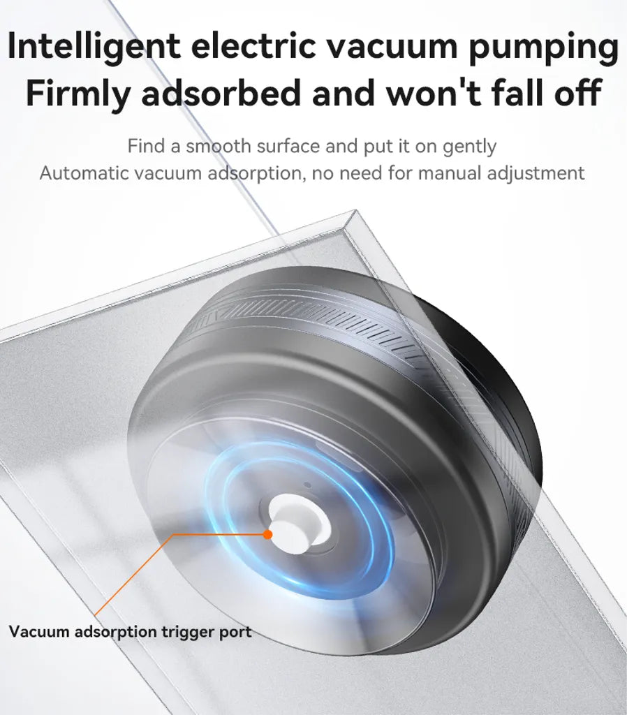 Intelligent electric vacuum with text on a white background