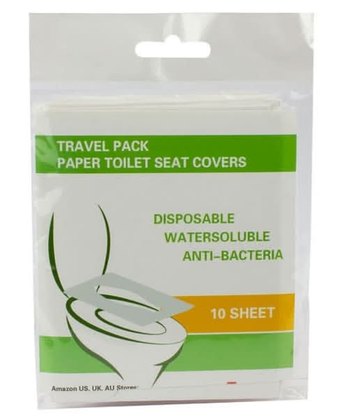 Safe Home Care Disposable Paper Toilet Seat Covers Biodegradable 10 sheets Pack