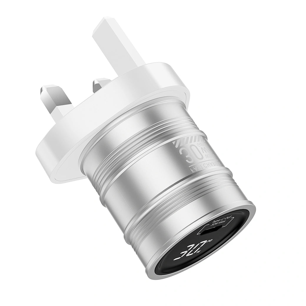 WIWU Wi‑U027 Barrel 30W GaN Digital Display Fast Charger