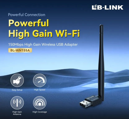 LB-LINK BL-WN155A Wireless N USB Adapter, 150Mbps