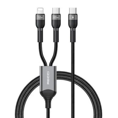 Recci RTC-T16 Skyline 65W PD Fast Charging 2-in-1 Cable