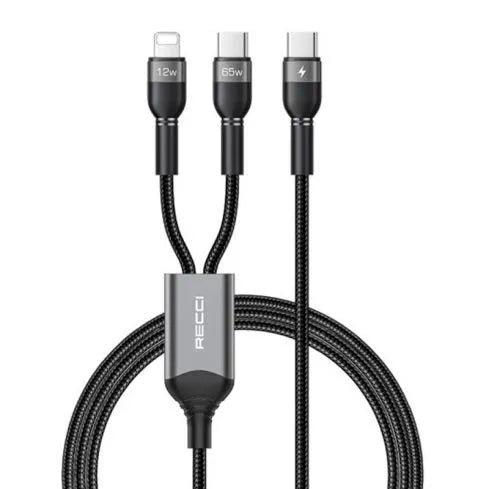 Recci RTC-T16 Skyline 65W PD Fast Charging 2-in-1 Cable