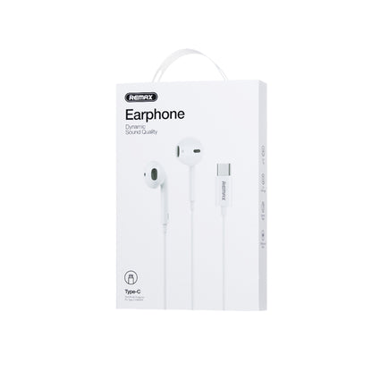Remax RM-702a Type-C Earphone with Clear Sound, Sleek Fit