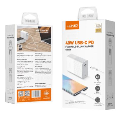 LDNIO A1405C 40W USB-C PD Foldable-Plug Charger [66]