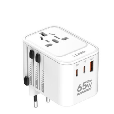 LDNIO Z6 3 USB Ports 65W Gan Travel Adapter [513]
