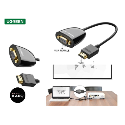 UGREEN 40253 HDMI Male To VGA Female Adapter Cable with out Audio [138]