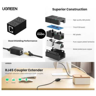 UGREEN 20390 RJ45 Network keystone Jack In-Line Coupler Female to Female-1Pcs [59]