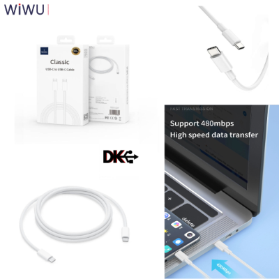 WIWU Wi-C032 Classic 60W Fast Charging Type-C to Type-C Cable - 1.5M [618]