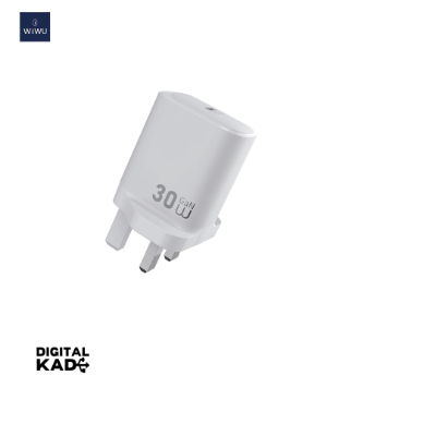 WiWU WI-G008 30w Essen Gan 3Pin Fast Charger- White [1499]