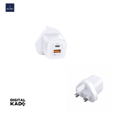 WiWU WI-U018 Jello 35W QC+PD Gan 3Pin Fast Charger -White [1500]