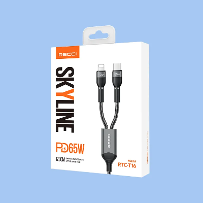 RECCI RTC-T16 Skyline 65W PD Fast Charging 2-in-1 Cable -120cm [311]