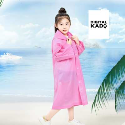 EVA Lightweight Kids Raincoat -Pink