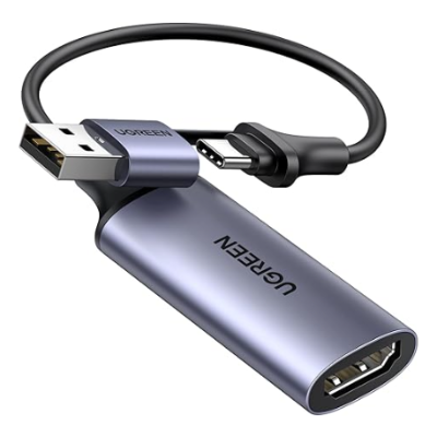 UGREEN 40189 HDMI to USB/USB-C Video Capture Card, 4K Input, 1080p Recording [209]