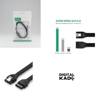 UGREEN 30796 0.5m SATA 3.0 Data Cable – Black [1814]