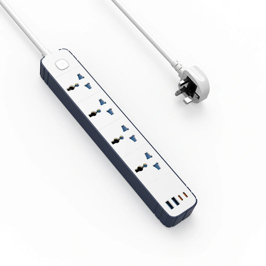 WIWU Wi-S007 PS422 20W GaN 8 in 1 Compact Power Strip with USB-C & AC Outlets