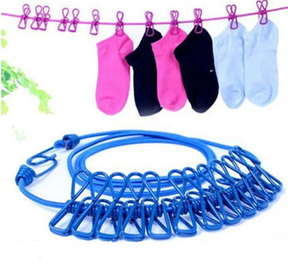 Cleantex Portable Clothesline with Steel Clips