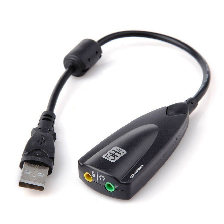 Surround Virtual 7.1 3D USB 2.0 Steel Sound Card 5Hv2