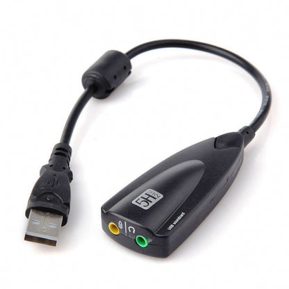 Surround Virtual 7.1 3D USB 2.0 Steel Sound Card 5Hv2