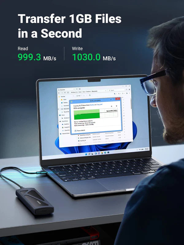 UGREEN 15512 M.2 NVMe SSD Enclosure, Gen 2, USB 3.2